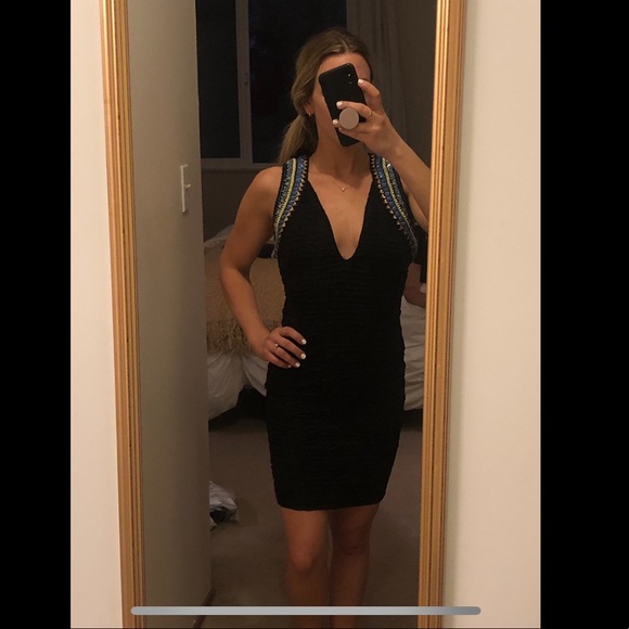 Beyoncé for H&M Black Beaded Mini Dress - Picture 3 of 5